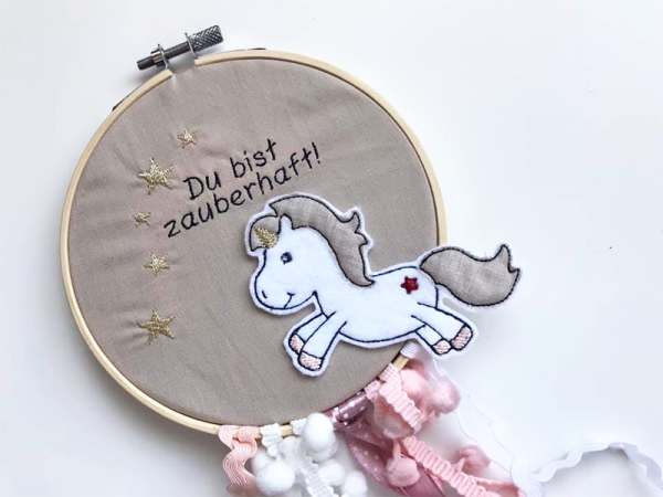 Kleines Einhorn Set - doodle Stickdatei